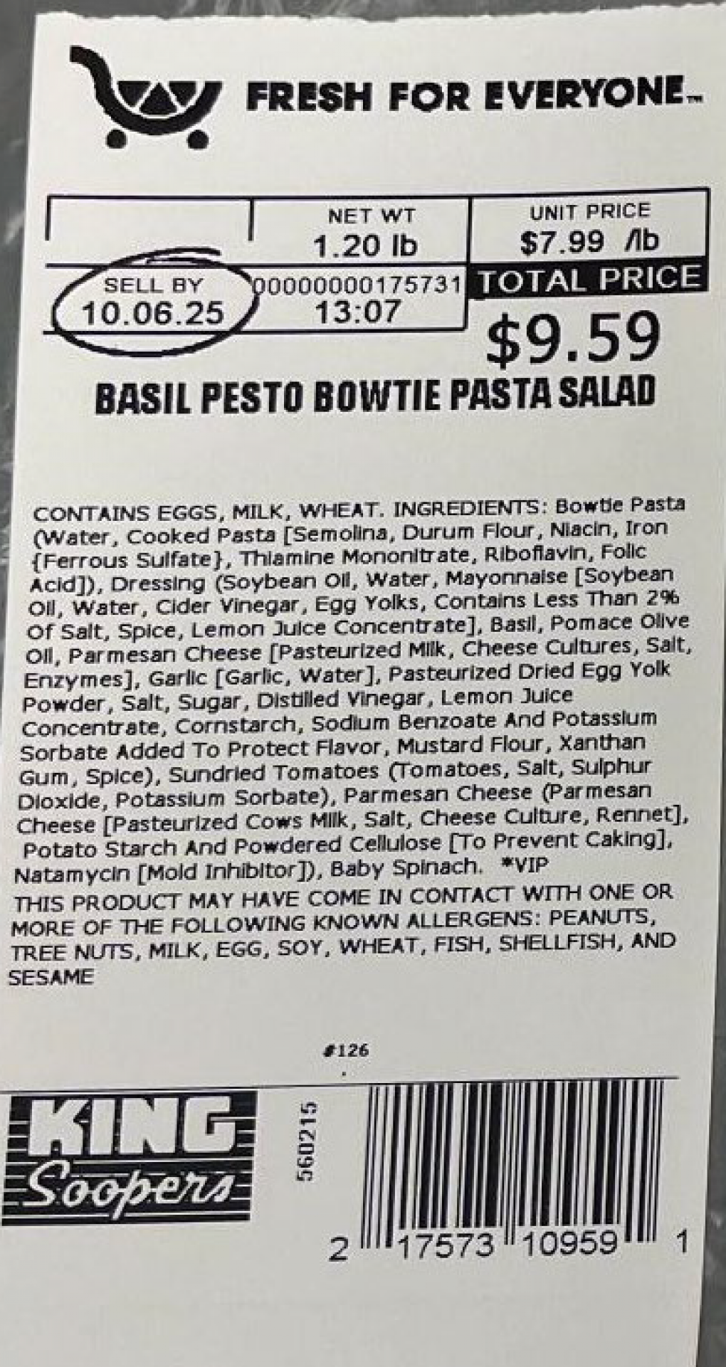 Kroger Voluntarily Recalls Two Varieties of Deli Pasta Salads Because of Possible Health Risk Kroger Voluntarily Recalls Two Varieties of Deli Pasta Salads Because of Possible Health Risk