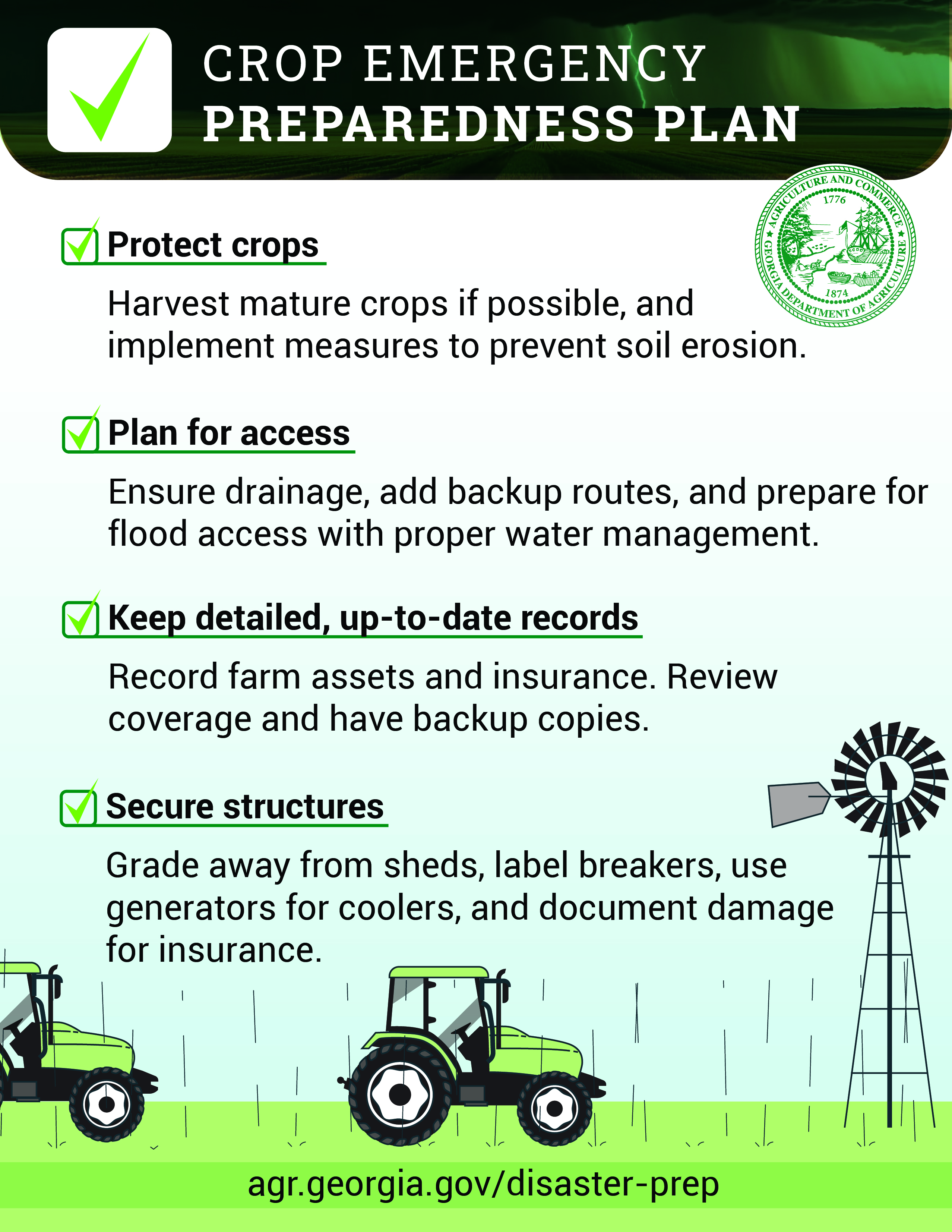 Hurricane Response: Crop Emergency Plan