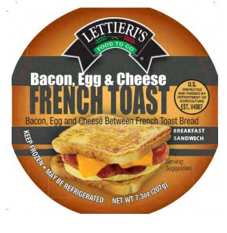 Bacon, egg and cheese breakfast sandwich products recalled due to misbranding and undeclared sesame