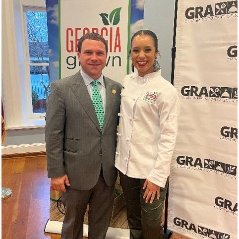  Georgia Grown Executive Chef Chelsia Green-Ogletree and Commissioner Tyler J Harper