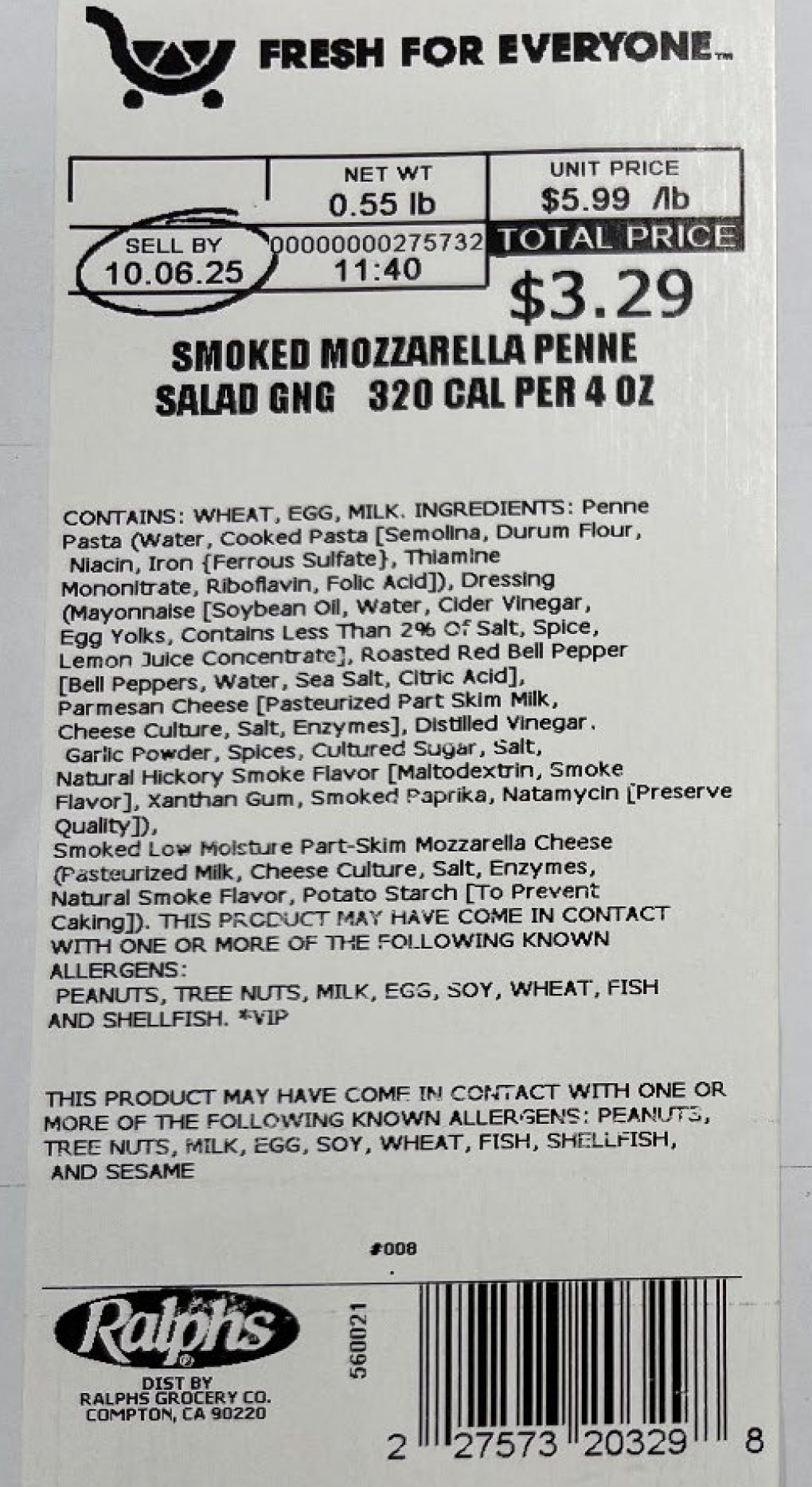Kroger Voluntarily Recalls Two Varieties of Deli Pasta Salads Because of Possible Health Risk Kroger Voluntarily Recalls Two Varieties of Deli Pasta Salads Because of Possible Health Risk