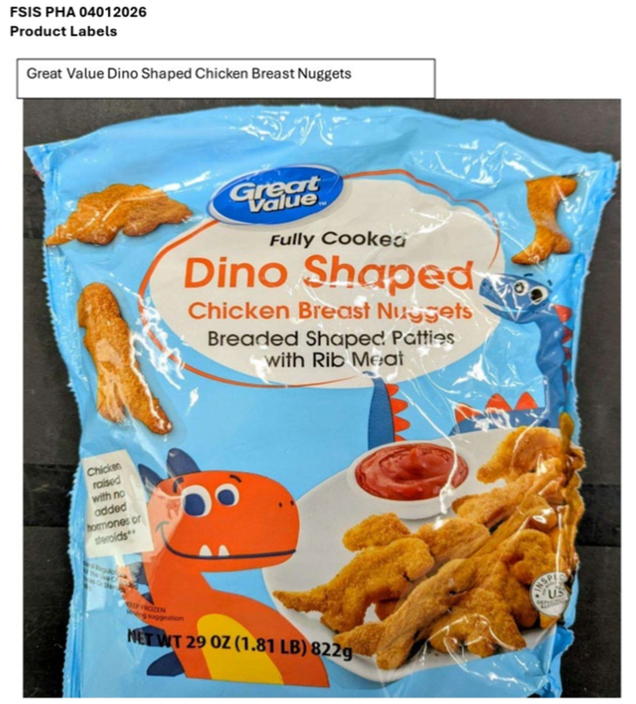 FSIS Issues Public Health Alert For Frozen, Dinosaur-Shaped, Ready-To-Eat Chicken Nuggets Due To Traces Of Lead
