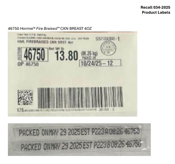 Hormel Foods Corporation Recalls Ready-To-Eat Frozen Chicken Products Due to Possible Foreign Matter Contamination Hormel Foods Corporation Recalls Ready-To-Eat Frozen Chicken Products Due to Possible Foreign Matter Contamination