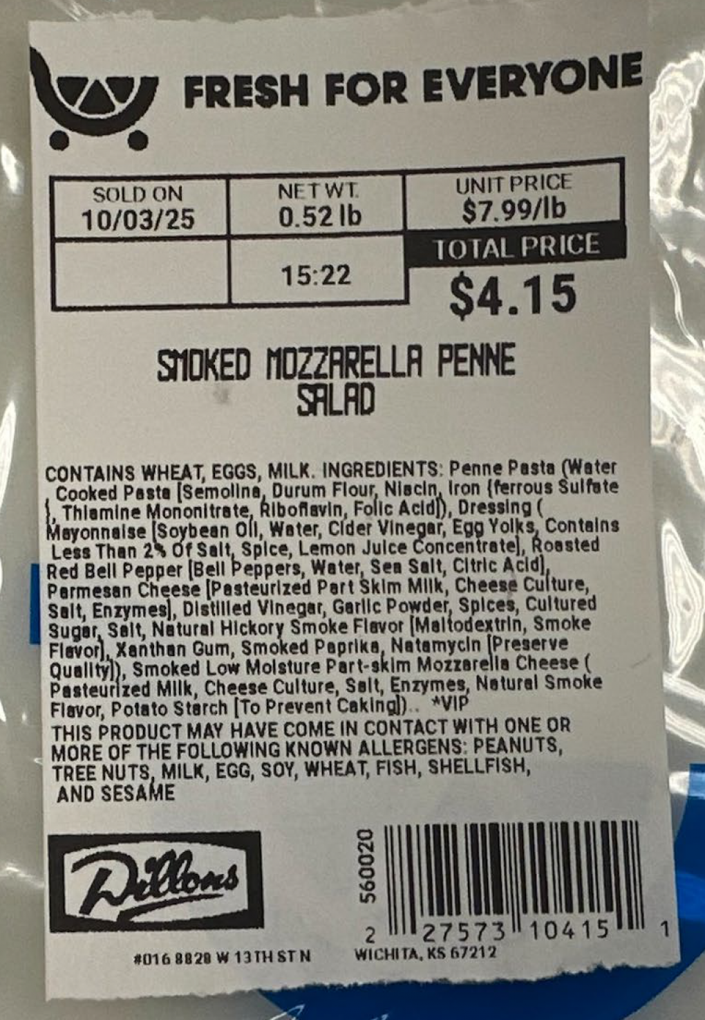 Kroger Voluntarily Recalls Two Varieties of Deli Pasta Salads Because of Possible Health Risk Kroger Voluntarily Recalls Two Varieties of Deli Pasta Salads Because of Possible Health Risk