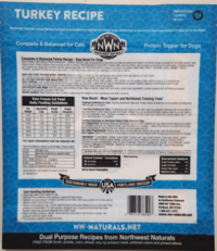 Northwest Naturals Turkey Recipe Back Northwest Naturals Turkey Recipe Back