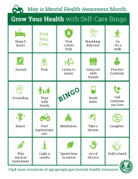 Self Care Bingo Self Care Bingo